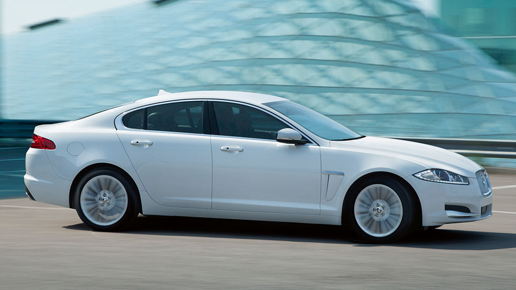 You won't be mistaking the sleek Jaguar XFS lines.